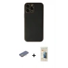 MARSİLYAN™- iPhone 13 Pro Max Kılıf Yadigar Klasik - Siyah 6D Mat Seramik Hayalet Nano Ekran Koruyucu + Sarı Renkli Kamera Lens Koruma Cam