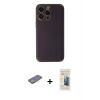MARSİLYAN™- iPhone 13 Pro Max Kılıf Yadigar Klasik - Siyah 6D Mat Seramik Hayalet Nano Ekran Koruyucu + Sarı Renkli Kamera Lens Koruma Cam