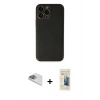 MARSİLYAN™- iPhone 13 Pro Max Kılıf Yadigar Klasik - Siyah 6D Mat Seramik Hayalet Nano Ekran Koruyucu + Pers Alüminyum Kamera Lens - SABE