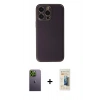 MARSİLYAN™- iPhone 13 Pro Max Kılıf Yadigar Klasik - Siyah 6D Mat Seramik Hayalet Nano Ekran Koruyucu + Neon Fosforlu Kamera Lens - YL