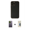 MARSİLYAN™- iPhone 13 Pro Max Kılıf Yadigar Klasik - Siyah 6D Mat Seramik Hayalet Nano Ekran Koruyucu + Neon Fosforlu Kamera Lens - YL