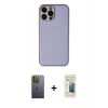 MARSİLYAN™- iPhone 13 Pro Max Kılıf Yadigar Klasik - Siyah 6D Mat Seramik Hayalet Nano Ekran Koruyucu + Neon Fosforlu Kamera Lens - YL