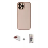 MARSİLYAN™- iPhone 13 Pro Max Kılıf Yadigar Klasik - Siyah Bilvis 3D Cam Ekran Koruyucu + Pers Alüminyum Kamera Lens - KI