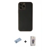 MARSİLYAN™- iPhone 13 Pro Max Kılıf Yadigar Klasik - Siyah Bilvis 3D Cam Ekran Koruyucu + Shine Kamera Lens Koruma Cam - MI