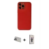 MARSİLYAN™- iPhone 13 Pro Max Kılıf Yadigar Klasik - Siyah Bilvis 3D Cam Ekran Koruyucu + Rainbow Kamera Lens Koruma Cam - MR
