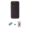 MARSİLYAN™- iPhone 13 Pro Max Kılıf Yadigar Klasik - Siyah Bilvis 3D Cam Ekran Koruyucu + Shine Kamera Lens Koruma Cam - PE