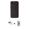 MARSİLYAN™- iPhone 13 Pro Max Kılıf Yadigar Klasik - Siyah Bilvis 3D Cam Ekran Koruyucu + Pers Alüminyum Kamera Lens - GI