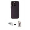 MARSİLYAN™- iPhone 13 Pro Max Kılıf Yadigar Klasik - Siyah Bilvis 3D Cam Ekran Koruyucu + Pers Alüminyum Kamera Lens - SABE