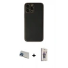 MARSİLYAN™- iPhone 13 Pro Max Kılıf Yadigar Klasik - Siyah Bilvis 3D Cam Ekran Koruyucu + Rainbow Kamera Lens Koruma Cam - MI