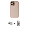 MARSİLYAN™- iPhone 13 Pro Max Kılıf Yadigar Klasik - Siyah Bilvis 3D Cam Ekran Koruyucu + Rainbow Kamera Lens Koruma Cam - REGD