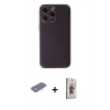 MARSİLYAN™- iPhone 13 Pro Max Kılıf Yadigar Klasik - Siyah Bilvis 3D Cam Ekran Koruyucu + Renkli Kamera Lens Koruma Cam - SI