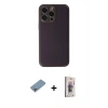 MARSİLYAN™- iPhone 13 Pro Max Kılıf Yadigar Klasik - Siyah Bilvis 3D Cam Ekran Koruyucu + Shine Kamera Lens Koruma Cam - GI