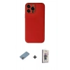 MARSİLYAN™- iPhone 13 Pro Max Kılıf Yadigar Klasik - Siyah Bilvis 3D Cam Ekran Koruyucu + Shine Kamera Lens Koruma Cam - GI