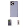 MARSİLYAN™- iPhone 13 Pro Max Kılıf Yadigar Klasik - Siyah Bilvis 3D Cam Ekran Koruyucu + Neon Fosforlu Kamera Lens - YL