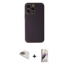 MARSİLYAN™- iPhone 13 Pro Max Kılıf Yadigar Klasik - Siyah Bilvis 3D Mat Cam Ekran Koruyucu + Pers Alüminyum Kamera Lens - GD