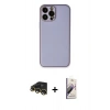 MARSİLYAN™- iPhone 13 Pro Max Kılıf Yadigar Klasik - Siyah Bilvis 3D Mat Cam Ekran Koruyucu + Raze Metal Kamera Lens - GD