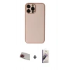 MARSİLYAN™- iPhone 13 Pro Max Kılıf Yadigar Klasik - Siyah Bilvis 3D Mat Cam Ekran Koruyucu + Rainbow Kamera Lens Koruma Cam - KI