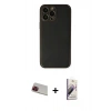 MARSİLYAN™- iPhone 13 Pro Max Kılıf Yadigar Klasik - Siyah Bilvis 3D Mat Cam Ekran Koruyucu + Rainbow Kamera Lens Koruma Cam - KI