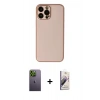 MARSİLYAN™- iPhone 13 Pro Max Kılıf Yadigar Klasik - Siyah Bilvis 3D Mat Cam Ekran Koruyucu + Neon Fosforlu Kamera Lens - YL