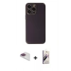 MARSİLYAN™- iPhone 13 Pro Max Kılıf Yadigar Klasik - Siyah Bilvis 3D Mat Cam Ekran Koruyucu + Pers Alüminyum Kamera Lens - GI