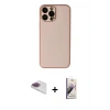 MARSİLYAN™- iPhone 13 Pro Max Kılıf Yadigar Klasik - Siyah Bilvis 3D Mat Cam Ekran Koruyucu + Pers Alüminyum Kamera Lens - GI