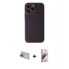 MARSİLYAN™- iPhone 13 Pro Max Kılıf Yadigar Klasik - Siyah Bilvis 3D Mat Cam Ekran Koruyucu + Rainbow Kamera Lens Koruma Cam - BZ