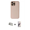MARSİLYAN™- iPhone 13 Pro Max Kılıf Yadigar Klasik - Siyah Bilvis 3D Mat Cam Ekran Koruyucu + Rainbow Kamera Lens Koruma Cam - BZ