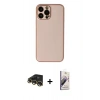 MARSİLYAN™- iPhone 13 Pro Max Kılıf Yadigar Klasik - Siyah Bilvis 3D Mat Cam Ekran Koruyucu + Raze Metal Kamera Lens - GD