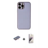 MARSİLYAN™- iPhone 13 Pro Max Kılıf Yadigar Klasik - Siyah Bilvis 3D Mat Cam Ekran Koruyucu + Renkli Kamera Lens Koruma Cam - TU