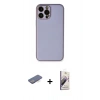 MARSİLYAN™- iPhone 13 Pro Max Kılıf Yadigar Klasik - Siyah Bilvis 3D Mat Cam Ekran Koruyucu + Renkli Kamera Lens Koruma Cam - MI