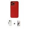 MARSİLYAN™- iPhone 13 Pro Max Kılıf Yadigar Klasik - Siyah Bilvis 3D Mat Cam Ekran Koruyucu + Shine Kamera Lens - GD