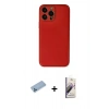 MARSİLYAN™- iPhone 13 Pro Max Kılıf Yadigar Klasik - Siyah Bilvis 3D Mat Cam Ekran Koruyucu + Shine Kamera Lens Koruma Cam - MI