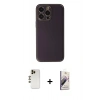 MARSİLYAN™- iPhone 13 Pro Max Kılıf Yadigar Klasik - Siyah Bilvis 3D Mat Cam Ekran Koruyucu + Shine Kamera Lens - GD