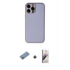 MARSİLYAN™- iPhone 13 Pro Max Kılıf Yadigar Klasik - Siyah Bilvis 3D Mat Cam Ekran Koruyucu + Shine Kamera Lens Koruma Cam - PE