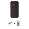 MARSİLYAN™- iPhone 13 Pro Max Kılıf Yadigar Klasik - Siyah Bilvis 3D Mat Cam Ekran Koruyucu + Shine Kamera Lens Koruma Cam - MI