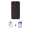 MARSİLYAN™- iPhone 13 Pro Max Kılıf Yadigar Klasik - Siyah Bilvis 5in1 3D Magic Cam Ekran Koruyucu + Gold Shine Kamera Lens
