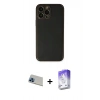 MARSİLYAN™- iPhone 13 Pro Max Kılıf Yadigar Klasik - Siyah Bilvis 5in1 3D Magic Cam Ekran Koruyucu + Rainbow Kamera Lens Koruma Cam - MI