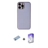 MARSİLYAN™- iPhone 13 Pro Max Kılıf Yadigar Klasik - Siyah Bilvis 5in1 3D Magic Cam Ekran Koruyucu + Mavi Shine Kamera Lens Koruma Cam