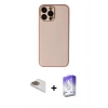 MARSİLYAN™- iPhone 13 Pro Max Kılıf Yadigar Klasik - Siyah Bilvis 5in1 3D Magic Cam Ekran Koruyucu + Pers Alüminyum Kamera Lens - GD