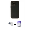 MARSİLYAN™- iPhone 13 Pro Max Kılıf Yadigar Klasik - Siyah Bilvis 5in1 3D Magic Cam Ekran Koruyucu + Pers Alüminyum Kamera Lens - LT