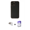 MARSİLYAN™- iPhone 13 Pro Max Kılıf Yadigar Klasik - Siyah Bilvis 5in1 3D Magic Cam Ekran Koruyucu + Pers Alüminyum Kamera Lens - GD