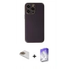 MARSİLYAN™- iPhone 13 Pro Max Kılıf Yadigar Klasik - Siyah Bilvis 5in1 3D Magic Cam Ekran Koruyucu + Pers Alüminyum Kamera Lens - GD