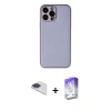 MARSİLYAN™- iPhone 13 Pro Max Kılıf Yadigar Klasik - Siyah Bilvis 5in1 3D Magic Cam Ekran Koruyucu + Pers Alüminyum Kamera Lens - LT