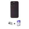 MARSİLYAN™- iPhone 13 Pro Max Kılıf Yadigar Klasik - Siyah Bilvis 5in1 3D Magic Cam Ekran Koruyucu + Rainbow Kamera Lens Koruma Cam - MR