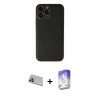 MARSİLYAN™- iPhone 13 Pro Max Kılıf Yadigar Klasik - Siyah Bilvis 5in1 3D Magic Cam Ekran Koruyucu + Rainbow Kamera Lens Koruma Cam - MR