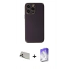 MARSİLYAN™- iPhone 13 Pro Max Kılıf Yadigar Klasik - Siyah Bilvis 5in1 3D Magic Cam Ekran Koruyucu + Rainbow Kamera Lens Koruma Cam - BZ