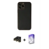 MARSİLYAN™- iPhone 13 Pro Max Kılıf Yadigar Klasik - Siyah Bilvis 5in1 3D Magic Cam Ekran Koruyucu + Raze Metal Kamera Lens - GD