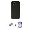 MARSİLYAN™- iPhone 13 Pro Max Kılıf Yadigar Klasik - Siyah Bilvis 5in1 3D Magic Cam Ekran Koruyucu + Shine Kamera Lens Koruma Cam - PE