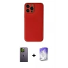 MARSİLYAN™- iPhone 13 Pro Max Kılıf Yadigar Klasik - Siyah Bilvis 5in1 3D Magic Cam Ekran Koruyucu + Yeşil Neon Fosforlu Kamera Lens