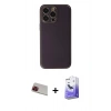 MARSİLYAN™- iPhone 13 Pro Max Kılıf Yadigar Klasik - Siyah Bilvis 5in1 5D Magic Hayalet Cam Ekran Koruyucu + Rainbow Kamera Lens Koruma Cam - KI